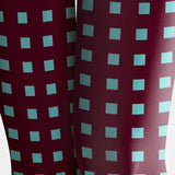 Viken | Čarape i duge pantalone sa crveno-zelenim prugama Burgundy
