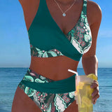 Bikini sa Kontrastnim Cvetnim Bojama