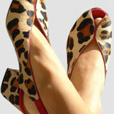 Louison | Sandale sa leopard printom