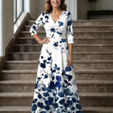Celine | Midi haljina sa uvrnutim okovratnikom