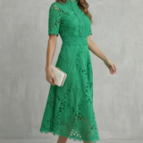 Charlisse | Elegantna midi haljina od čipke za žene
