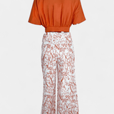 Olivia | Boho set sa V izrezom i širokim pantalonama