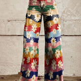 Léon | Elegantne pantalone sa cvetnim printom