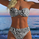 Bikini Kupaći Kostim sa Leopard Printom u Dva Dela