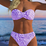 Bikini Kupaći Kostim sa Leopard Printom u Dva Dela