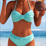 Šareni bikini sa haler kragnom