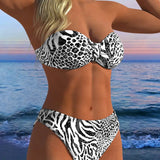 Bikini Kupaći Kostim sa Leopard Printom u Dva Dela