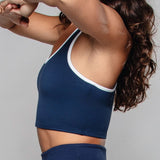 Piret | Bustier Top-Bralette sa detaljima cevi tamnoplava / bela