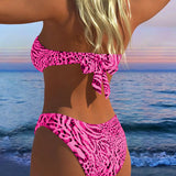 Bikini Kupaći Kostim sa Leopard Printom u Dva Dela