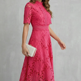 Charlisse | Elegantna midi haljina od čipke za žene