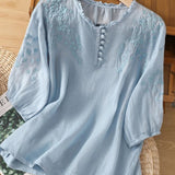 Cassiana | Bluza od pamuka i lana