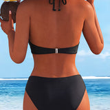 Šareni bikini sa haler kragnom