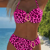 Bikini Leopard sa Metalnom Kopčom