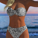 Bikini Kupaći Kostim sa Leopard Printom u Dva Dela
