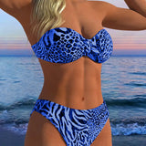 Bikini Kupaći Kostim sa Leopard Printom u Dva Dela