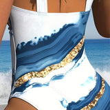 Jednodelni bikini sa šarom