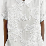 Merike | Bluza sa okovratnikom u obliku ljiljana