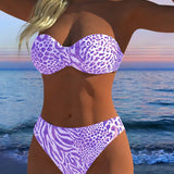 Bikini Kupaći Kostim sa Leopard Printom u Dva Dela