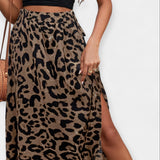 Maarja | Midi suknja sa leopard printom