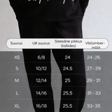 Külli | Crne pantalone posebno tople sa manžetnama
