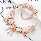Eha | Narukvica Snowflake Rose Pink - Srebrni Privezak