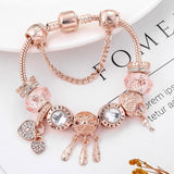 Eha | Narukvica Snowflake Rose Pink - Srebrni Privezak