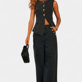 Ludovica | Farmerski set: uska jakna i široke pantalone