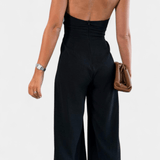 Jessica | Halter kombinezon sa golim leđima i širokim pantalonama