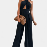 Jessica | Halter kombinezon sa golim leđima i širokim pantalonama