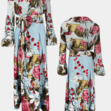 Sanne | Elegantan Set: Košulja sa Cvetnim Printom i Talasastim Pantalonama