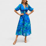 Clara | Elegantna midi haljina sa cvetovima