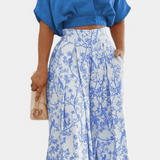 Olivia | Boho set sa V izrezom i širokim pantalonama