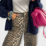 Chandra | Farmerke sa leopard printom u vintage stilu