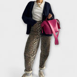 Chandra | Farmerke sa leopard printom u vintage stilu