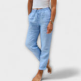 Stacy | Lagane kratke lanene pantalone