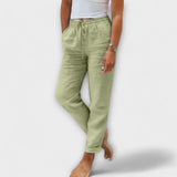 Stacy | Lagane kratke lanene pantalone