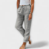 Stacy | Lagane kratke lanene pantalone