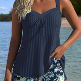 Serafina | Prugasti tankini sa donjim delom bikinija u dva dela