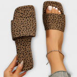 Elisabete | Ravne mokasine sa leopard printom