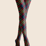 Viken | Elegantne novogodišnje smaragdno-tartan helanke sa čarapama