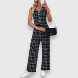 Dina™ | Kombinezon sa V izrezom i odgovarajućim pantalonama