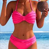 Šareni bikini sa haler kragnom