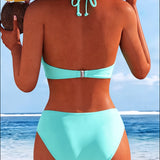 Šareni bikini sa haler kragnom