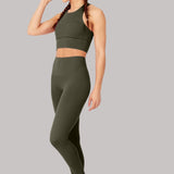 Katrin | Elevate All Day pantalone 7/8 sa visokim strukom u maslinasto zelenoj