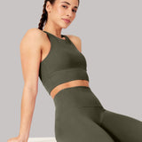 Katrin | Elevate All Day pantalone 7/8 sa visokim strukom u maslinasto zelenoj