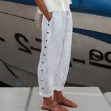 Leonor | Lanene pantalone sa svrhom