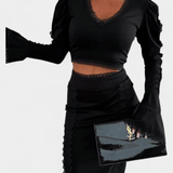 Minerva | Elegantan set: suknja sa šlicevima i visokim strukom