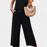 Lavinia | Boho ansambl: top od lana i pamuka sa kratkim pantalonama