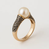 Meridia | Elegantan vintage prsten sa prirodnim biserima