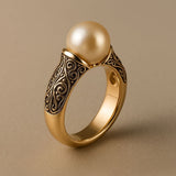 Meridia | Elegantan vintage prsten sa prirodnim biserima